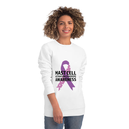 Awareness Ribbon - Mast Cell Activation Syndrome, Unisex Organic Sweatshirt, Printed