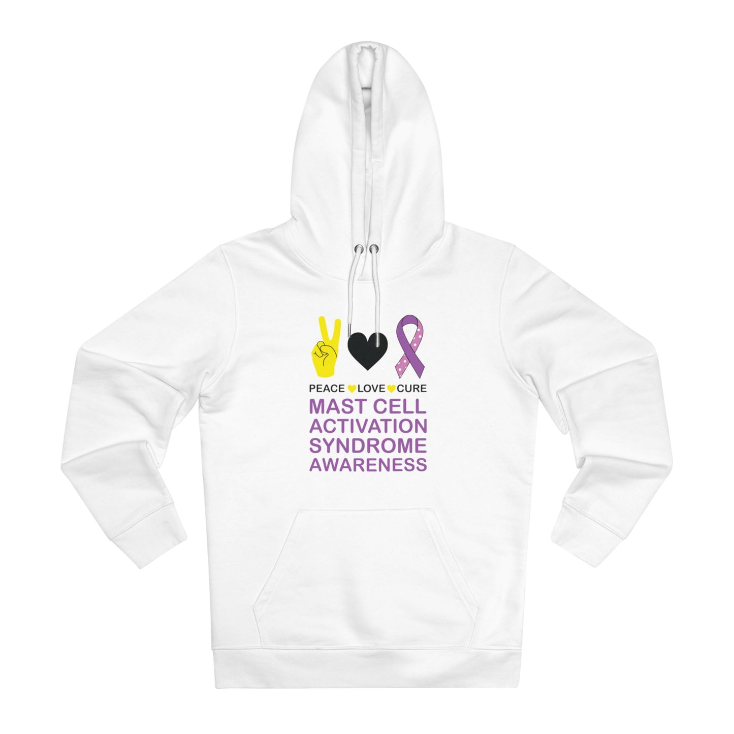 Peace Love Cure - MCAS in Pastel Aesthetic | Unisex Heavy Blend Organic Hoodie Sweatshirt