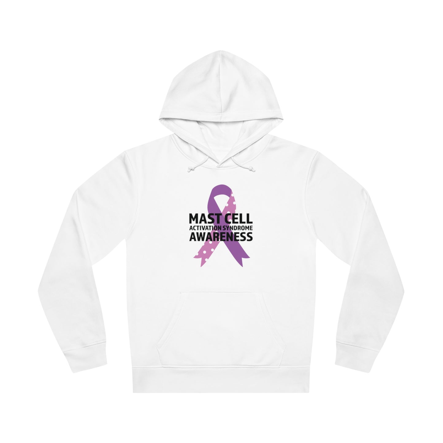 Awareness Ribbon - Mast Cell Activation Syndrome, Unisex Organic Drummer Hoodie, Printed