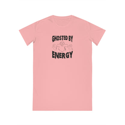 Ghosted by Energy with Spooky Ghosts, Women's Spinner T-Shirt Dress, Printed