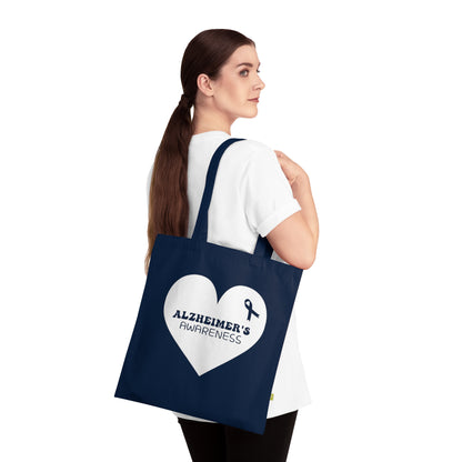 Awareness Heart - Alzheimer's, Organic Tote (Colorful), Printed