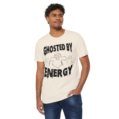 Ghosted by Energy with Spooky Ghosts, Unisex Organic Cotton T-shirt, Printed