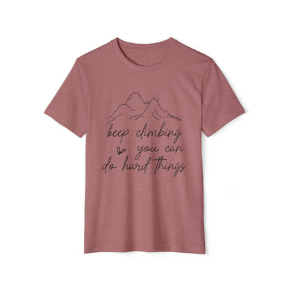 Keep Climbing, Unisex Organic Cotton T-shirt, Printed