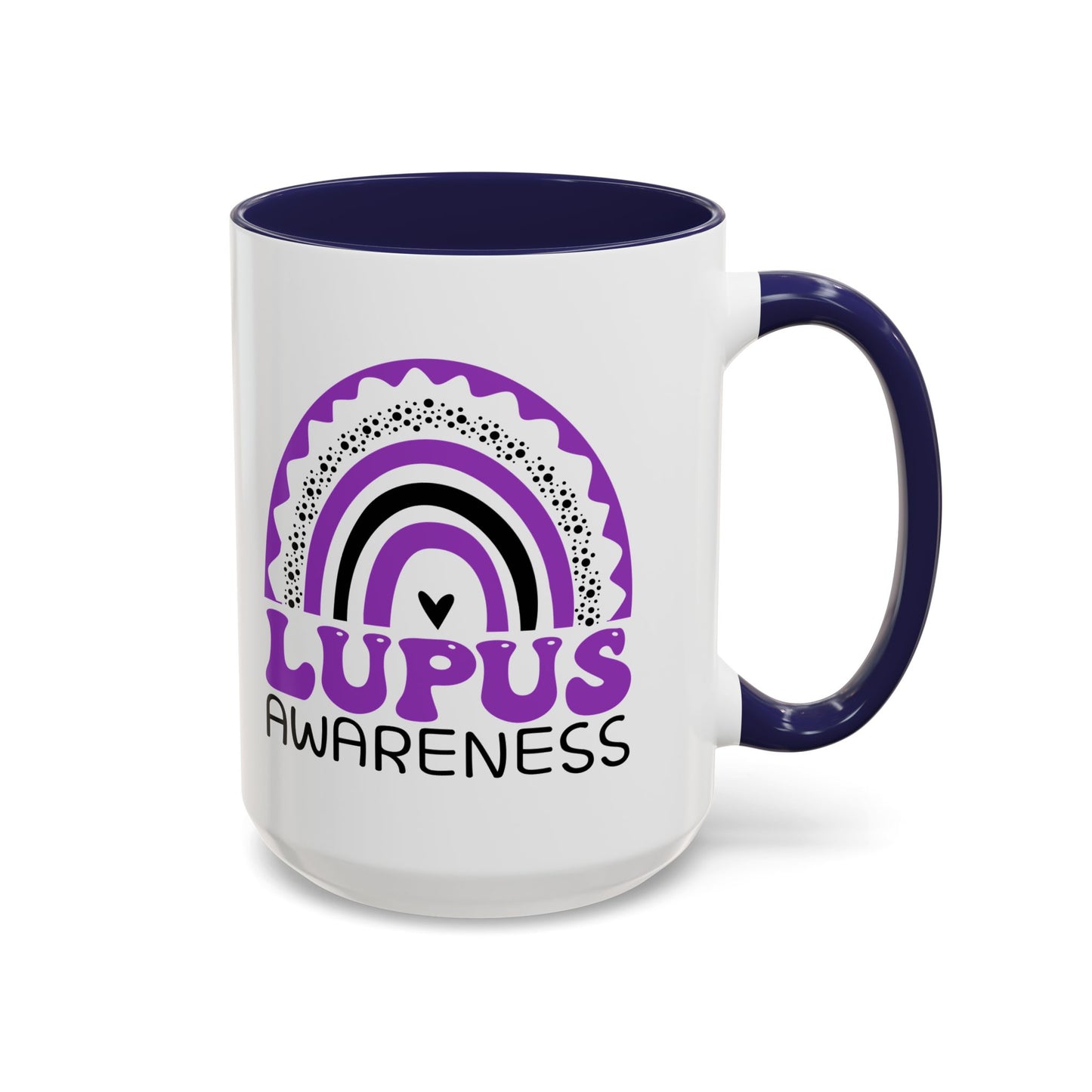 Lupus Big Awareness Rainbow | Lead-free Accent Coffee Mug (11, 15oz)