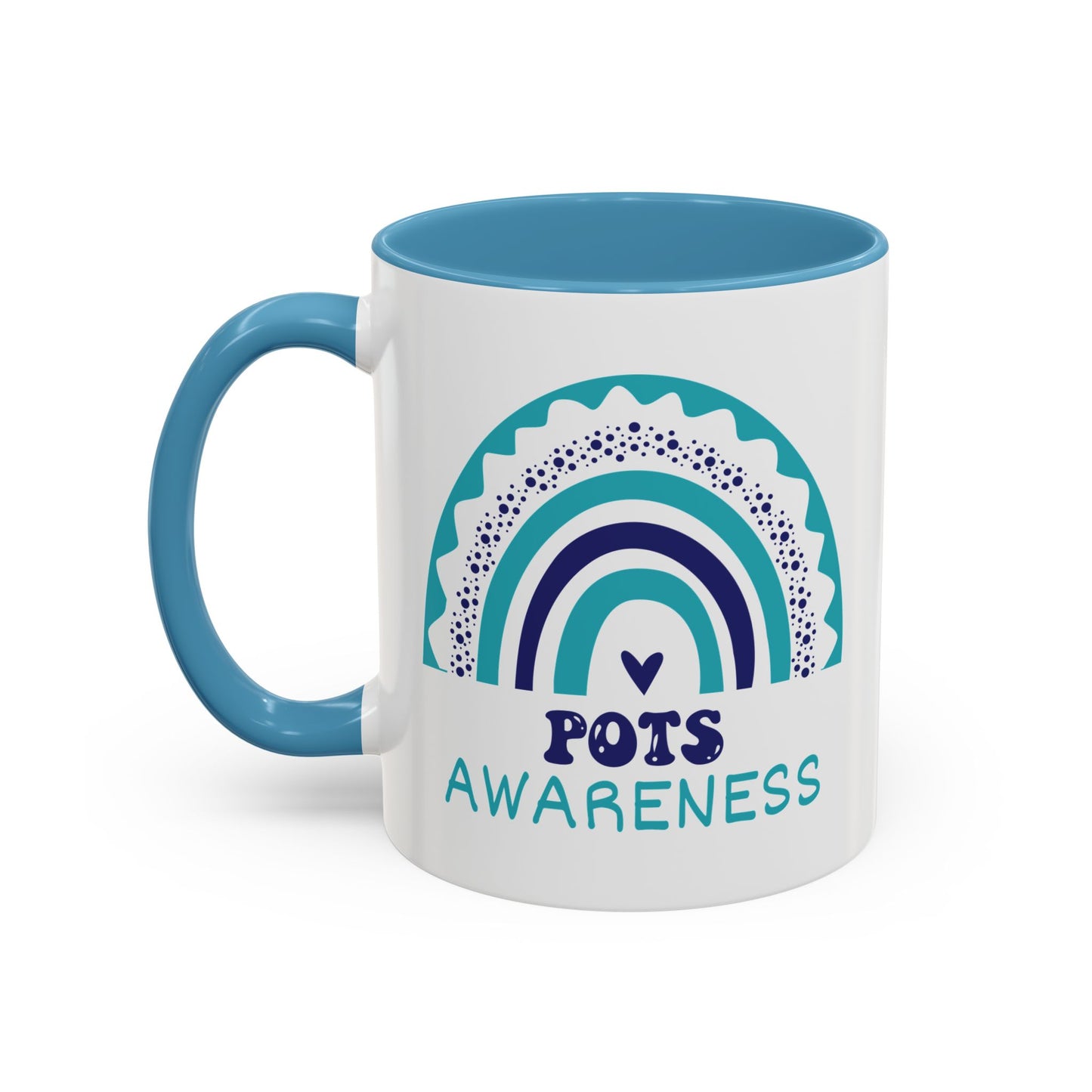 POTS Big Awareness Rainbow | Lead-free Accent Coffee Mug (11, 15oz)