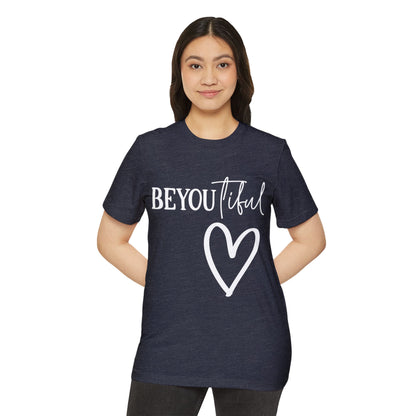 BeYOUtiful, Unisex Organic Cotton T-shirt, Printed