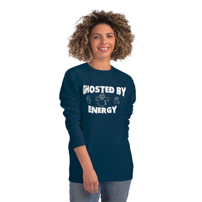 Ghosted by Energy with Spooky Ghosts, Unisex Organic Sweatshirt, Printed