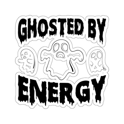 Ghosted by Energy with Spooky Ghosts, Sticker (Black)