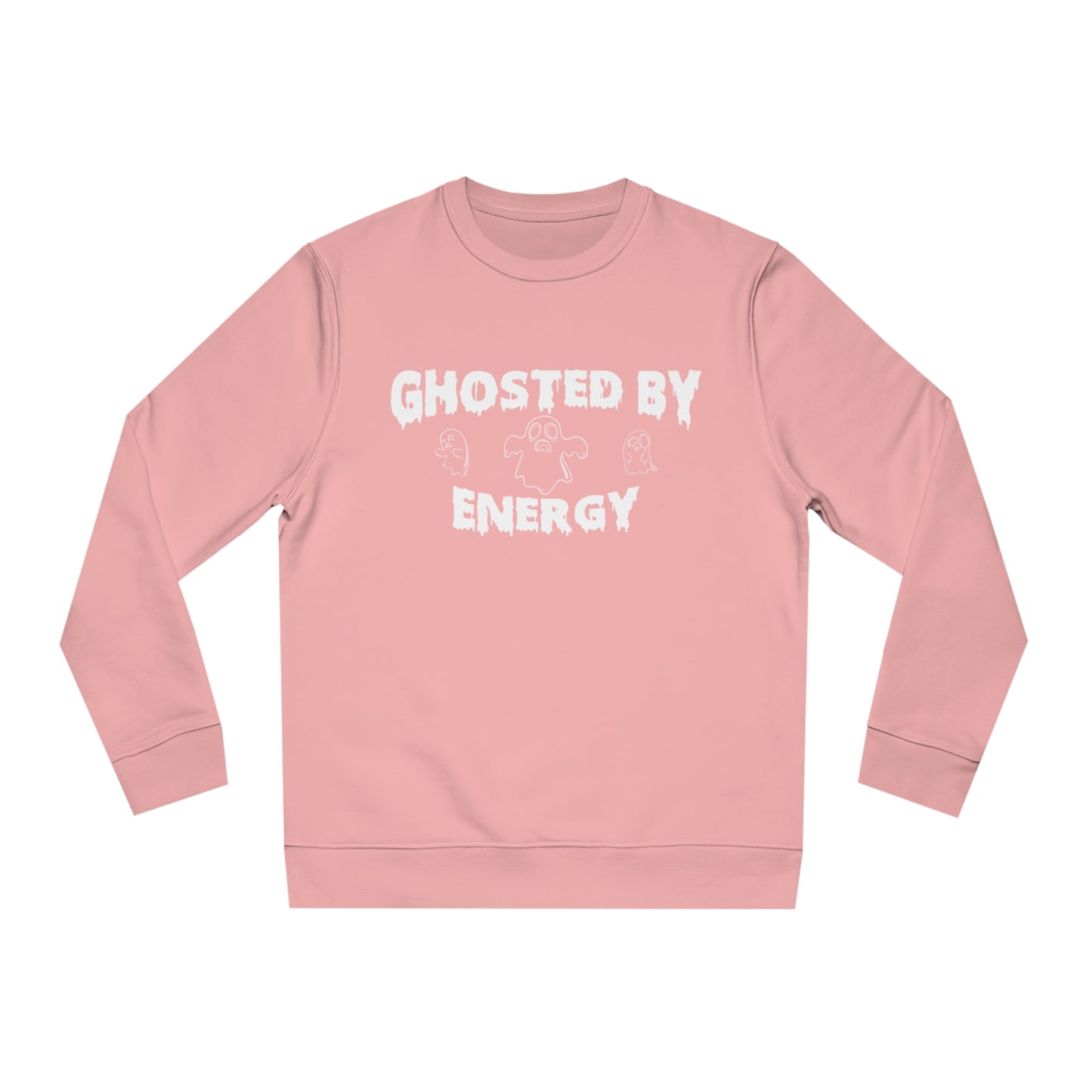 Ghosted by Energy with Spooky Ghosts, Unisex Organic Sweatshirt, Printed