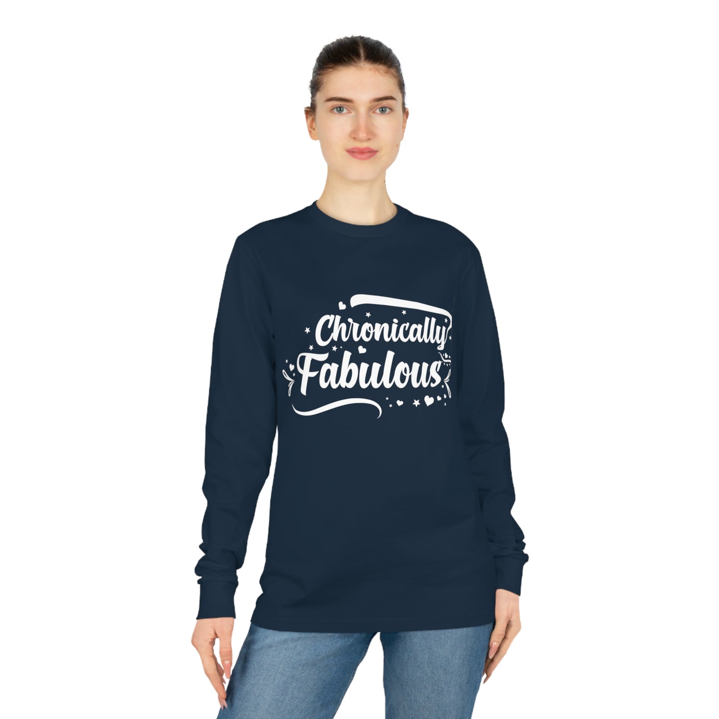 Chronically Fabulous, Unisex Organic Long Sleeve Tee, Printed