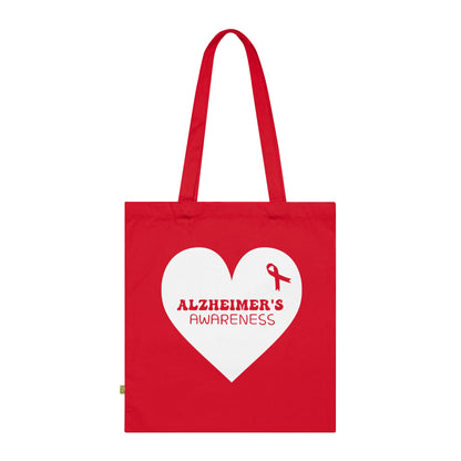 Awareness Heart - Alzheimer's, Organic Tote (Colorful), Printed