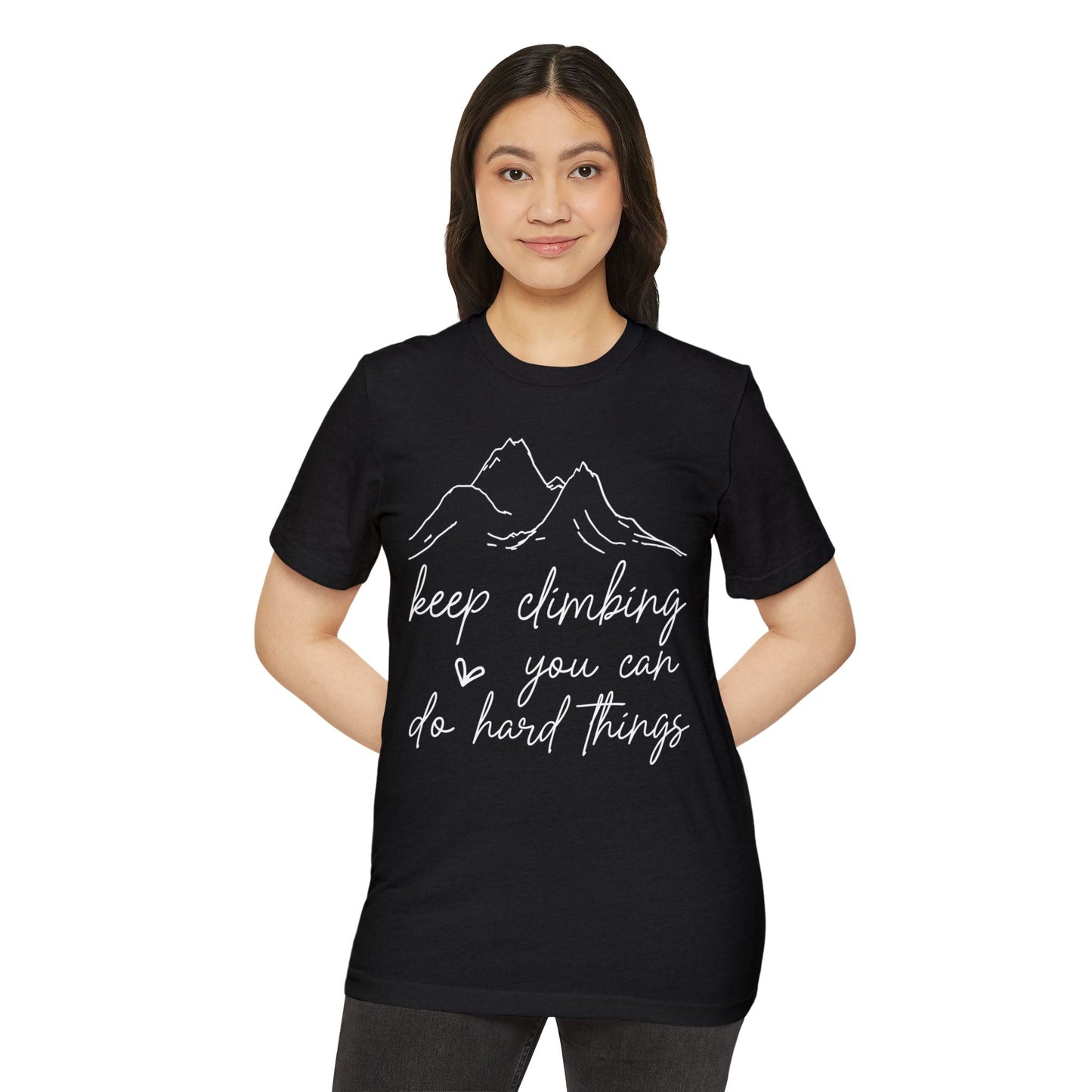 Keep Climbing, Unisex Organic Cotton T-shirt, Printed