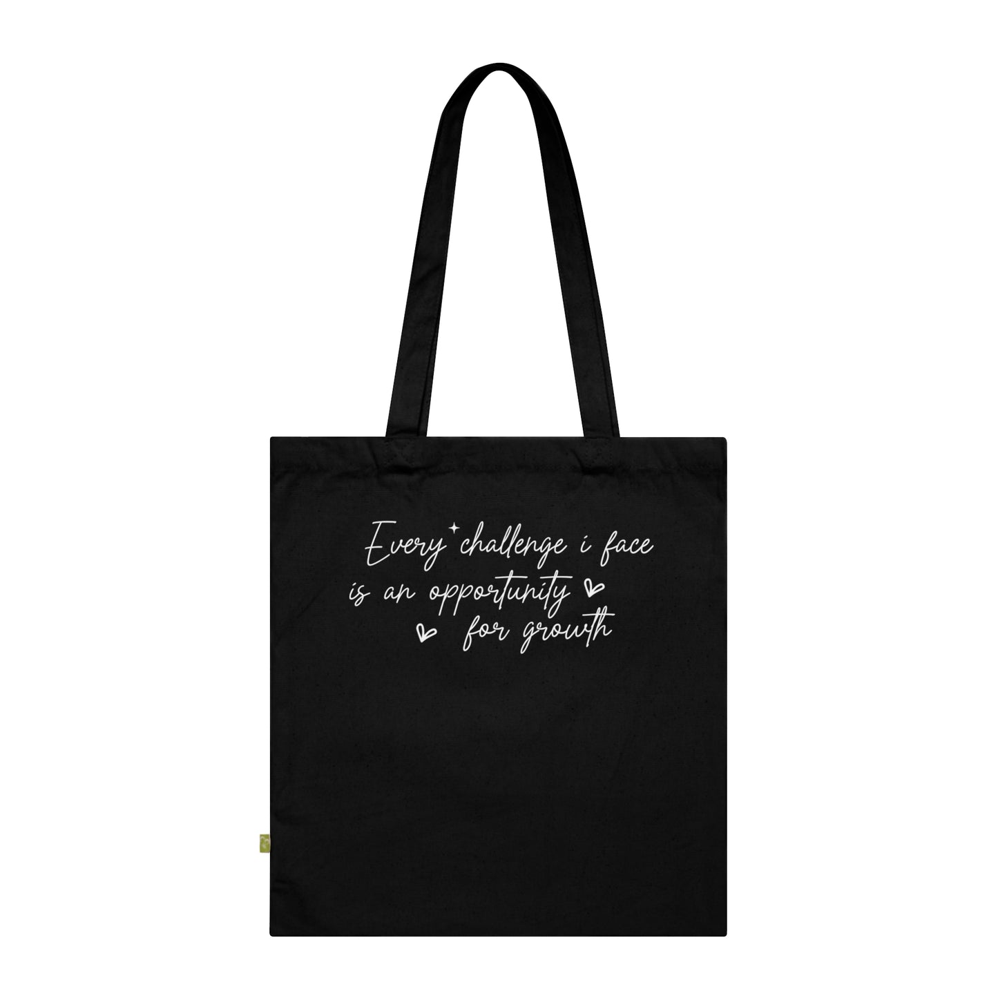 Every Challenge I Face, Organic Tote (Colorful), Printed