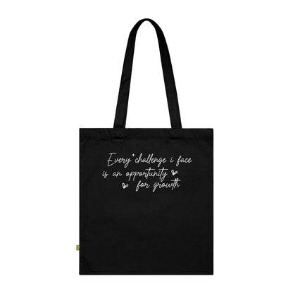 Every Challenge I Face, Organic Tote (Colorful), Printed