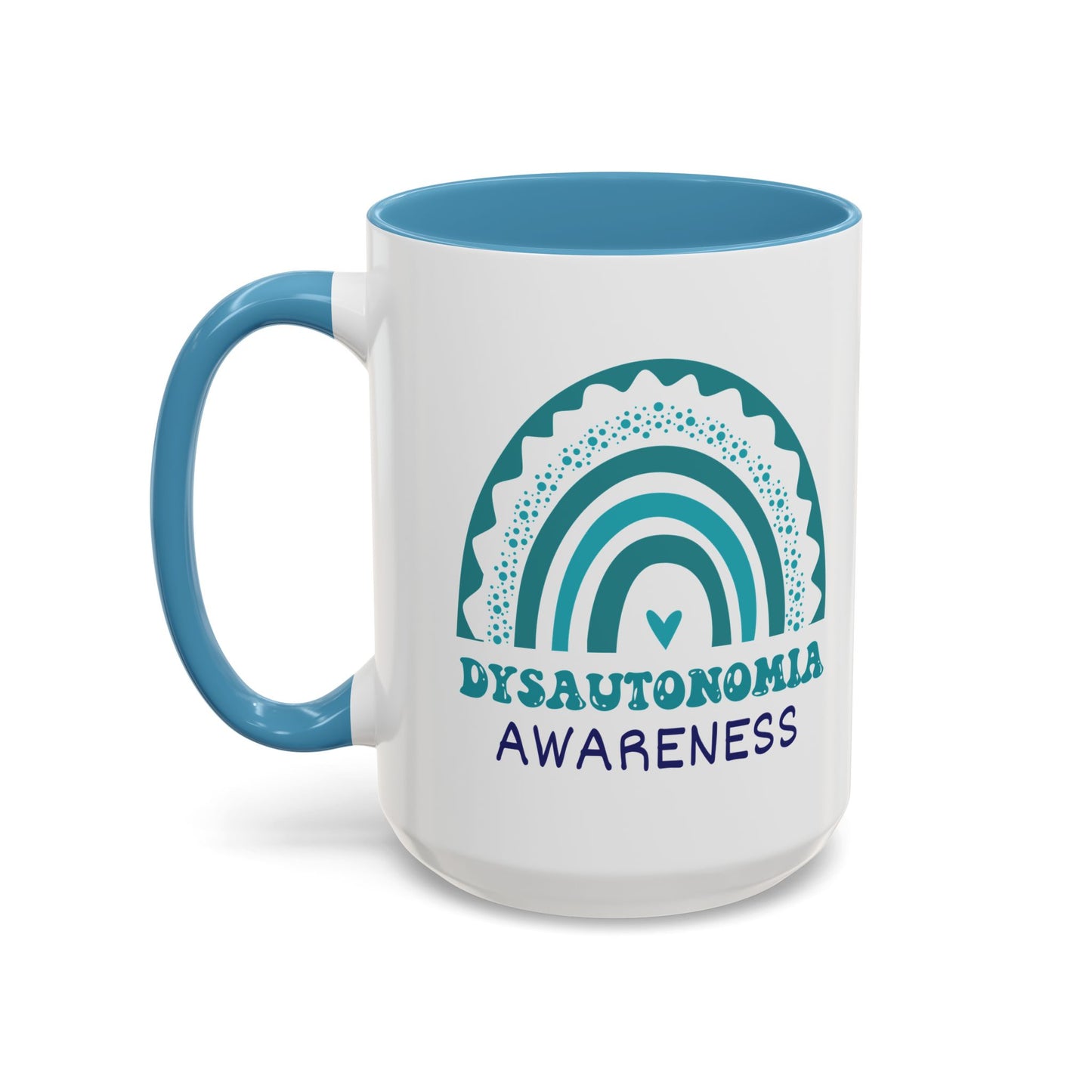 Dysautonomia Big Awareness Rainbow | Lead-free Accent Coffee Mug (11, 15oz)