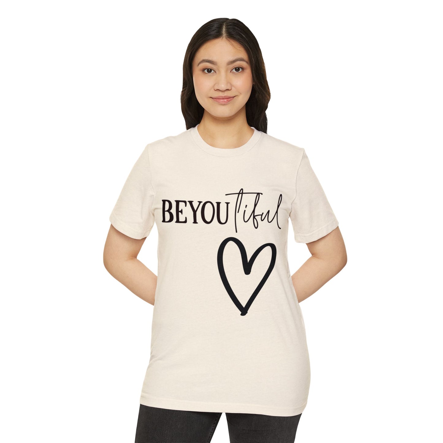 BeYOUtiful, Unisex Organic Cotton T-shirt, Printed