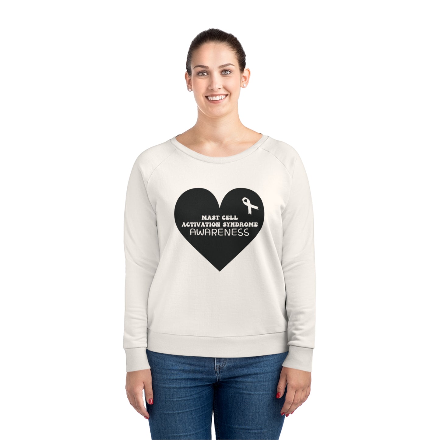 Awareness Heart - Mast Cell Activation Syndrome, Women's Dazzler Relaxed Organic Fit Sweatshirt, Printed