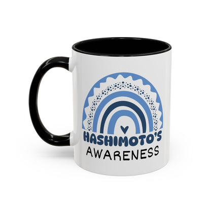 Hashimoto’s Big Awareness Rainbow | Lead-free Accent Coffee Mug (11, 15oz)