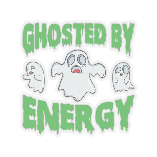 Ghosted by Energy with Spooky Ghosts, Sticker (In Color)