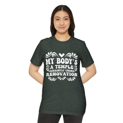 My Body's A Temple..., Unisex Organic Cotton T-shirt, Printed