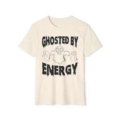 Ghosted by Energy with Spooky Ghosts, Unisex Organic Cotton T-shirt, Printed