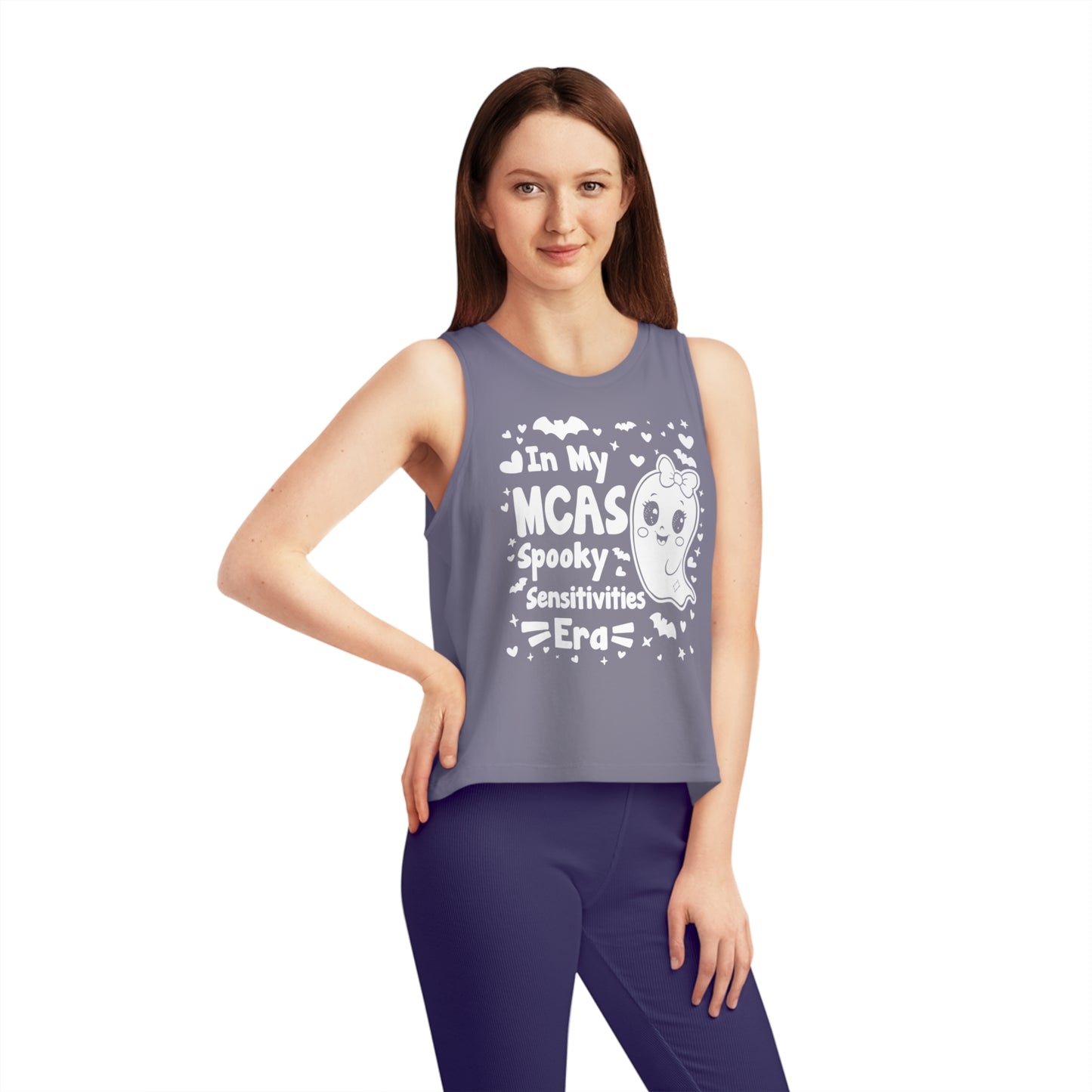 In My MCAS Spooky Sensitivities Era, Women's Dancer Cropped Tank Top, Printed