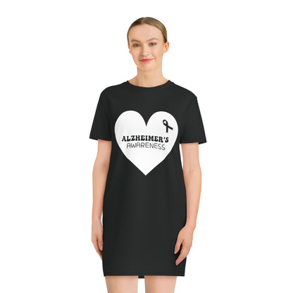 Awareness Heart - Alzheimer's, Women's Spinner T-Shirt Dress, Printed