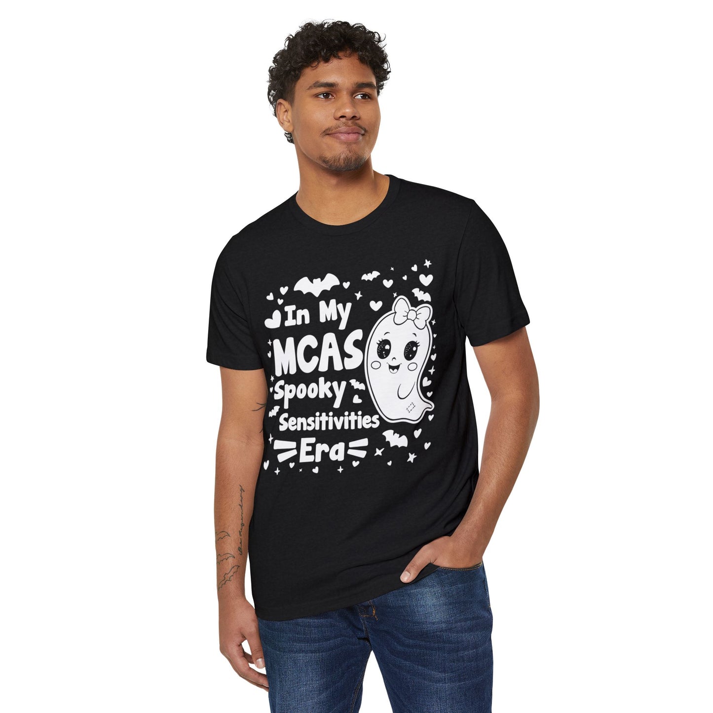 In My MCAS Spooky Sensitivities Era, Unisex Organic Cotton T-shirt, Printed