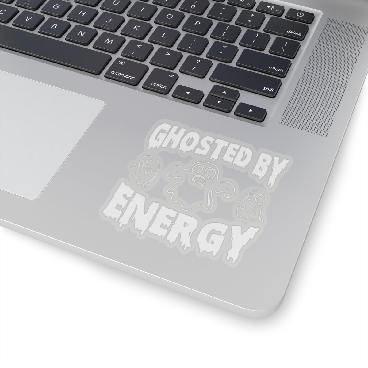 Ghosted by Energy with Spooky Ghosts, Sticker (White)