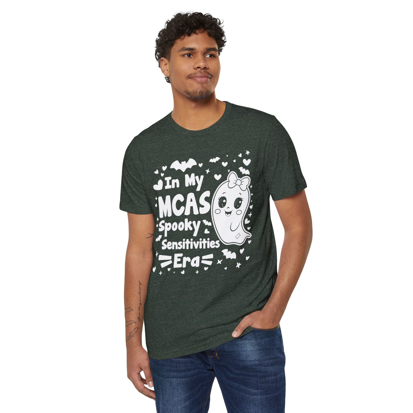 In My MCAS Spooky Sensitivities Era, Unisex Organic Cotton T-shirt, Printed