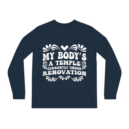 My Body's A Temple..., Unisex Organic Long Sleeve Tee, Printed