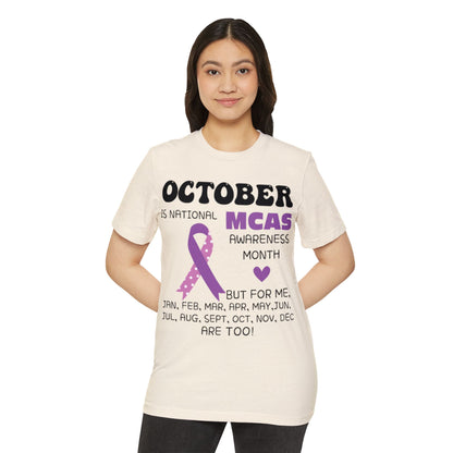 Awareness Month - Mast Cell Activation Syndrome, Unisex Organic Cotton T-shirt, Printed