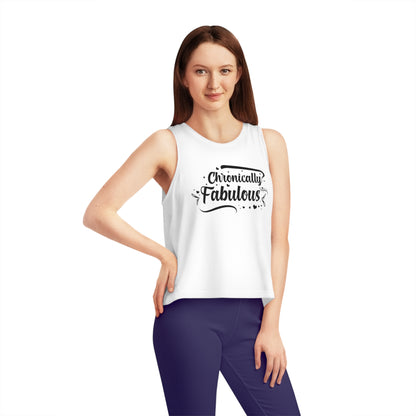 Chronically Fabulous, Women's Dancer Cropped Tank Top, Printed