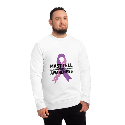 Awareness Ribbon - Mast Cell Activation Syndrome, Unisex Organic Sweatshirt, Printed