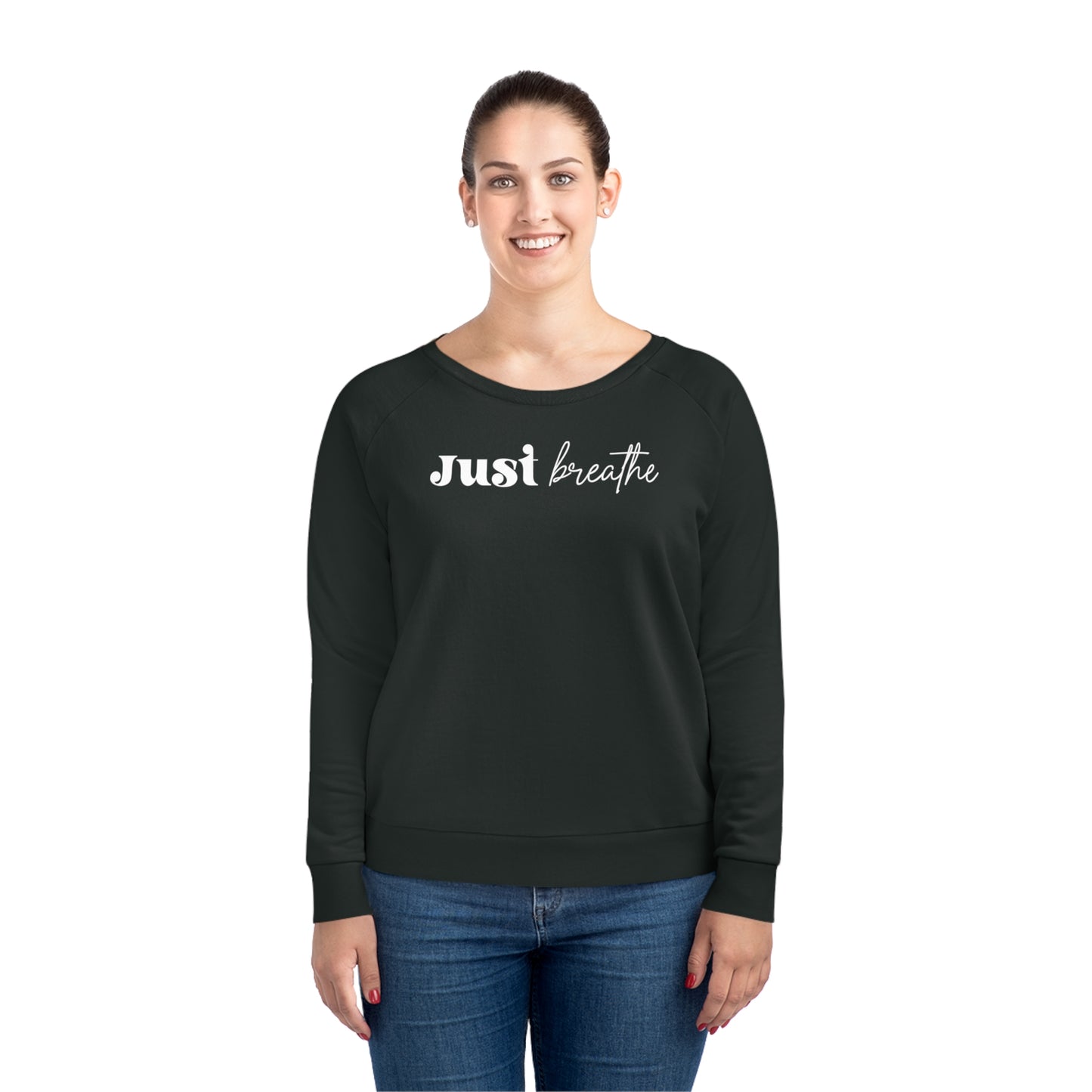 Just Breathe, Women's Dazzler Relaxed Organic Fit Sweatshirt, Printed