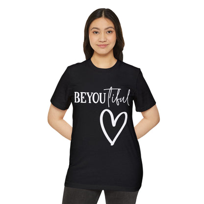 BeYOUtiful, Unisex Organic Cotton T-shirt, Printed