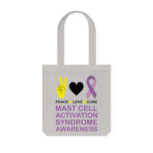 Peace Love Cure - Mast Cell Activation Syndrome, Organic Tote, Printed