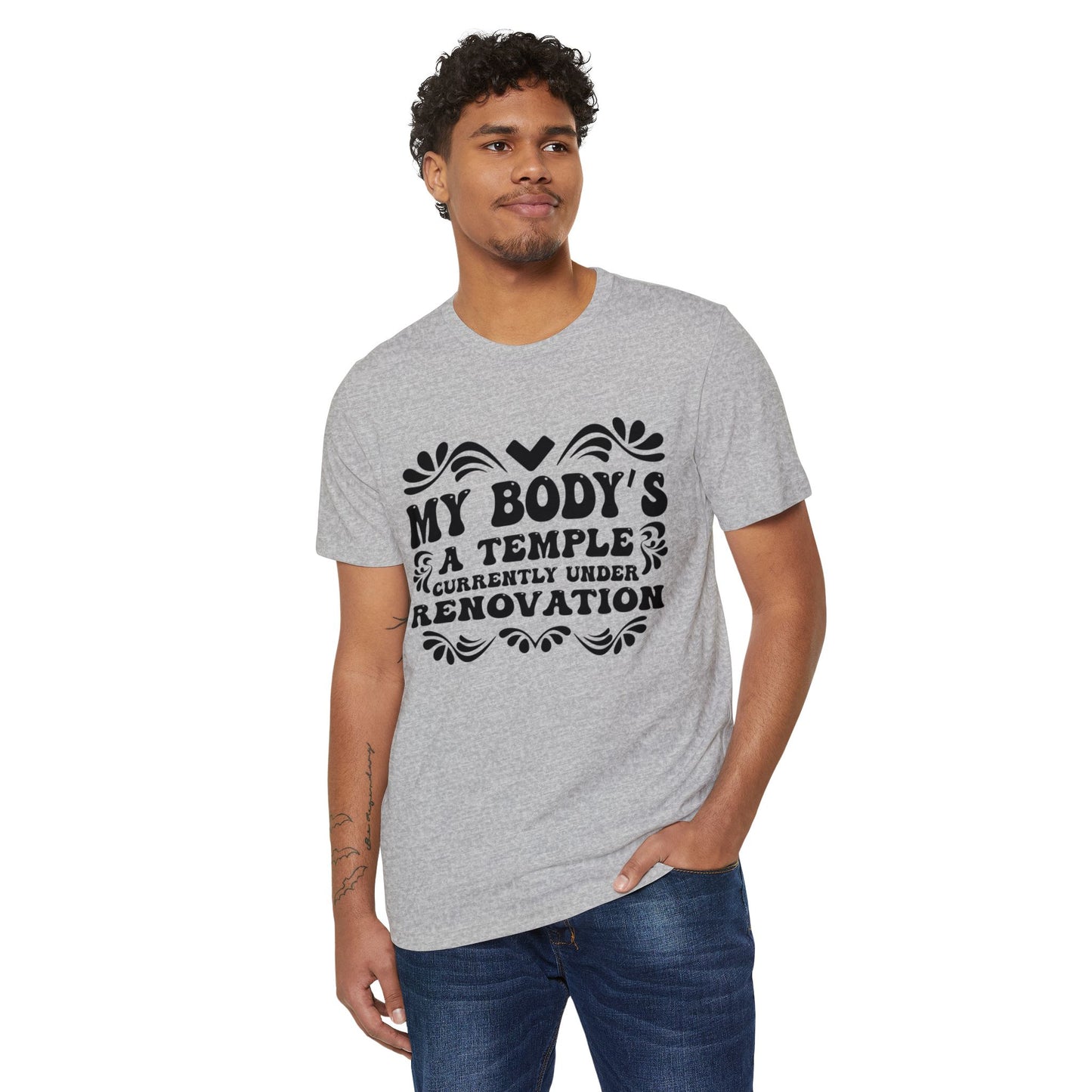 My Body's A Temple..., Unisex Organic Cotton T-shirt, Printed