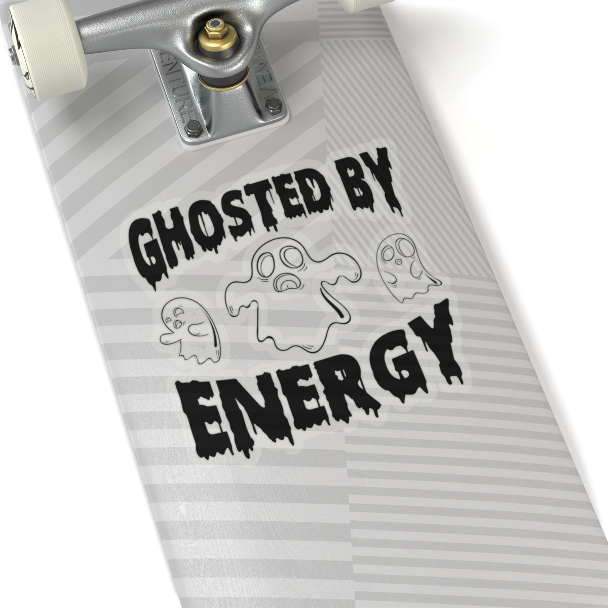 Ghosted by Energy with Spooky Ghosts, Sticker (Black)