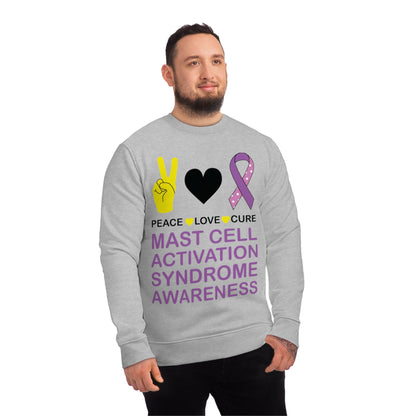 Peace Love Cure - Mast Cell Activation Syndrome, Unisex Organic Sweatshirt, Printed