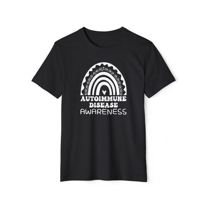 Autoimmune Disease Big Awareness Rainbow | Lightweight Recycled Unisex T-shirt