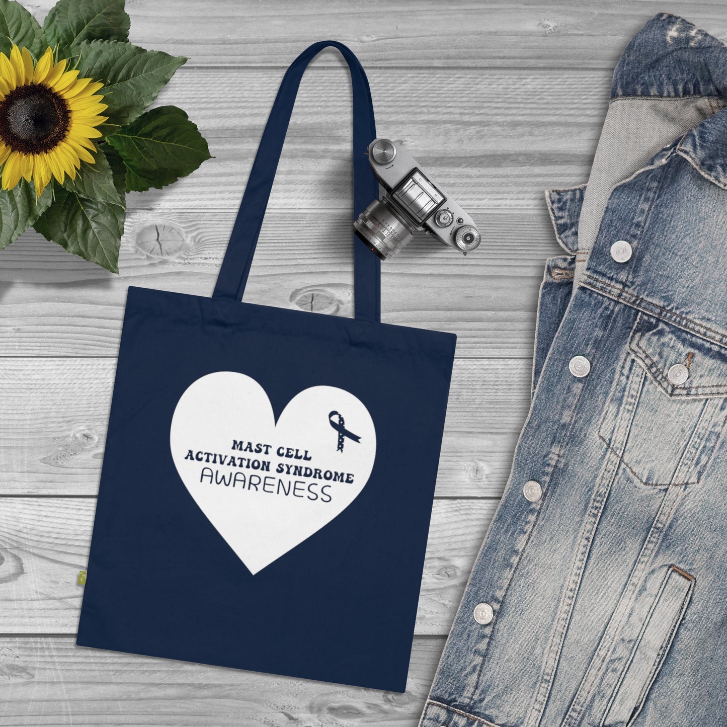 Awareness Heart - Mast Cell Activation Syndrome, Organic Tote (Colorful), Printed