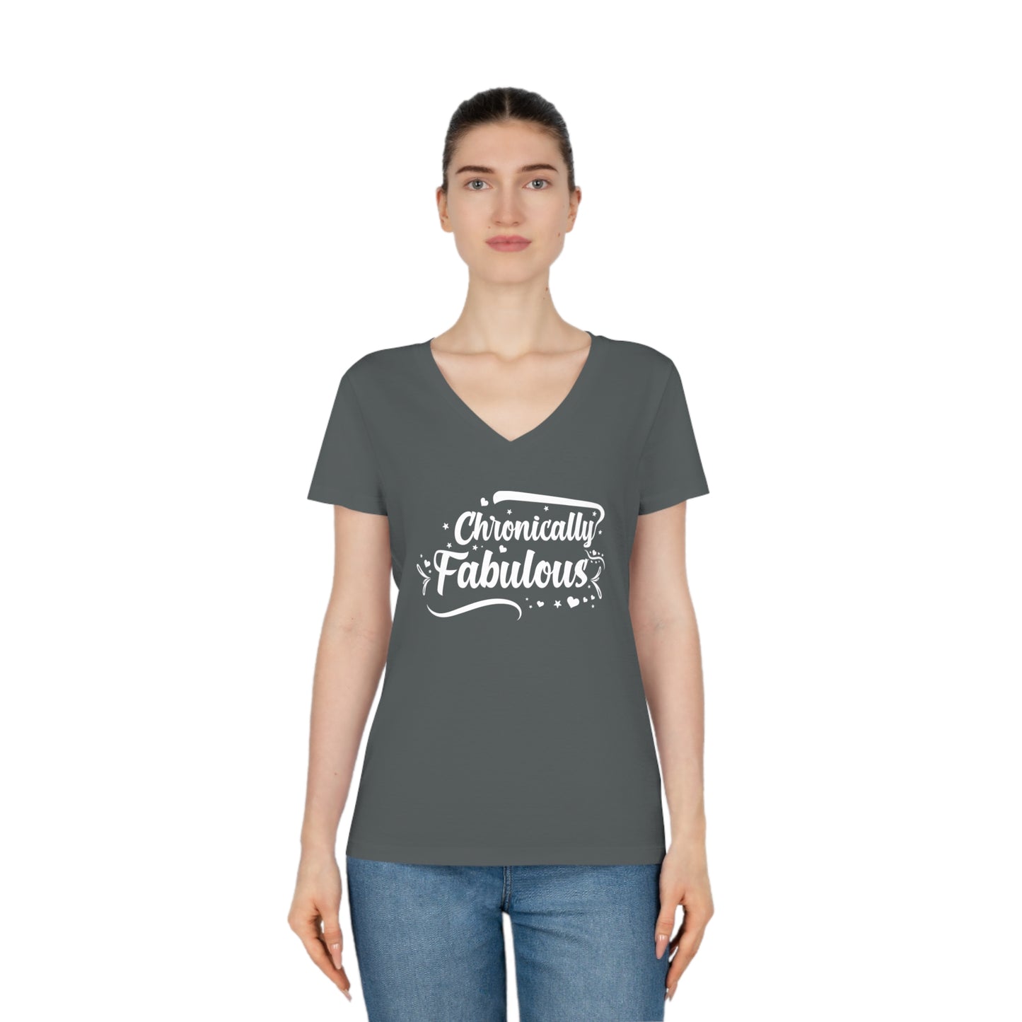 Chronically Fabulous, Women's Evoker V-Neck T-Shirt, Printed