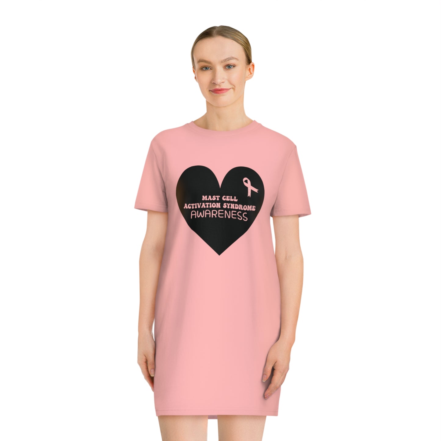 Awareness Heart - Mast Cell Activation Syndrome, Women's Spinner T-Shirt Dress, Printed