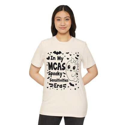 In My MCAS Spooky Sensitivities Era, Unisex Organic Cotton T-shirt, Printed