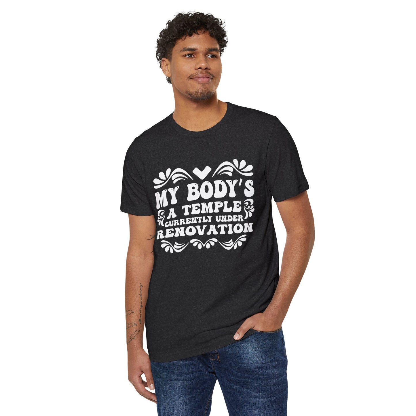 My Body's A Temple..., Unisex Organic Cotton T-shirt, Printed