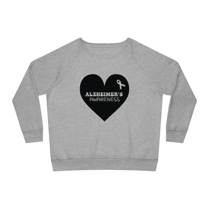 Awareness Heart - Alzheimer's, Women's Dazzler Relaxed Organic Fit Sweatshirt, Printed