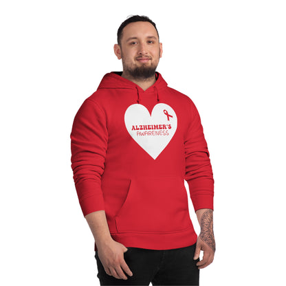 Awareness Heart - Alzheimer's, Unisex Organic Drummer Hoodie, Printed