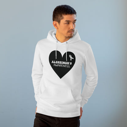 Awareness Heart - Alzheimer's in Pastel Aesthetic | Unisex Heavy Blend Organic Hoodie Sweatshirt