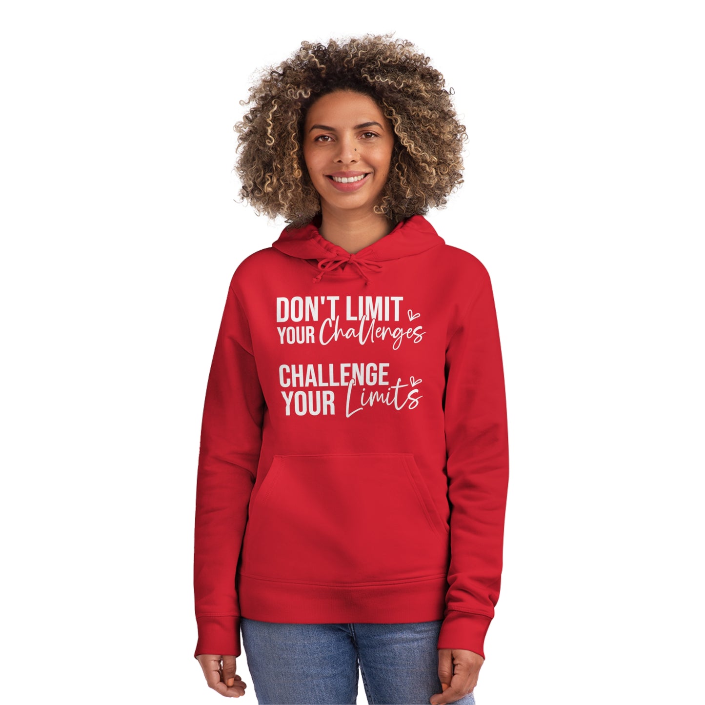 Don't Limit Your Challenges, Unisex Organic Drummer Hoodie, Printed